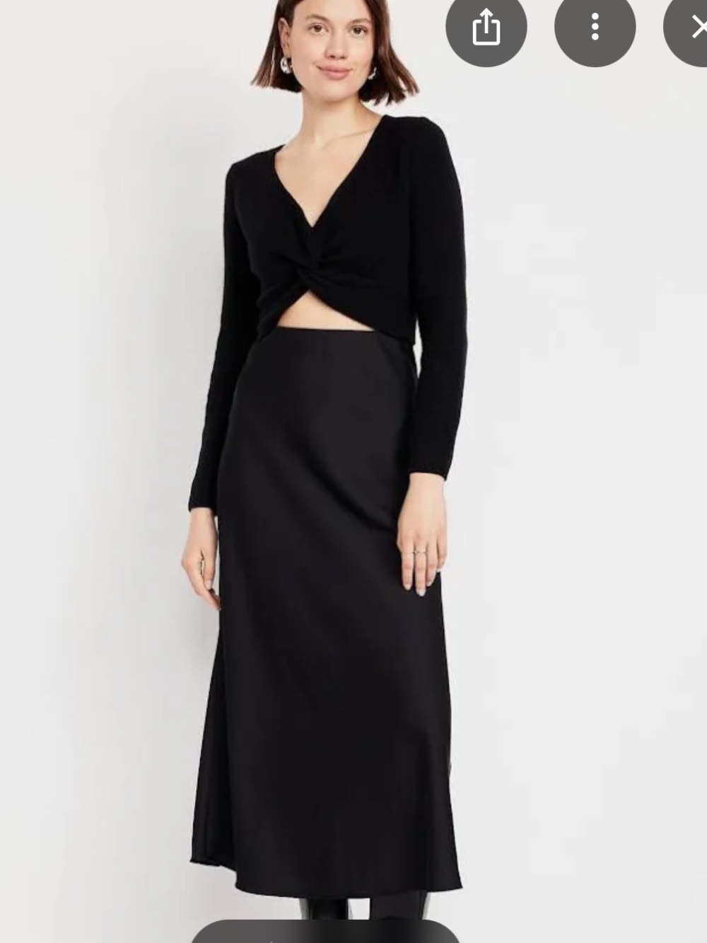 Black Satin Skirt